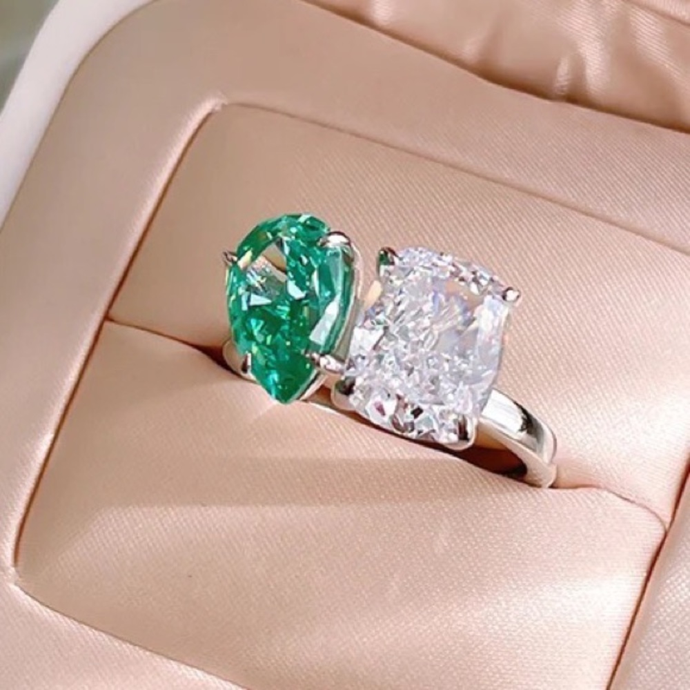 8ct Toi et Moi Ring - Picture 4 of 14